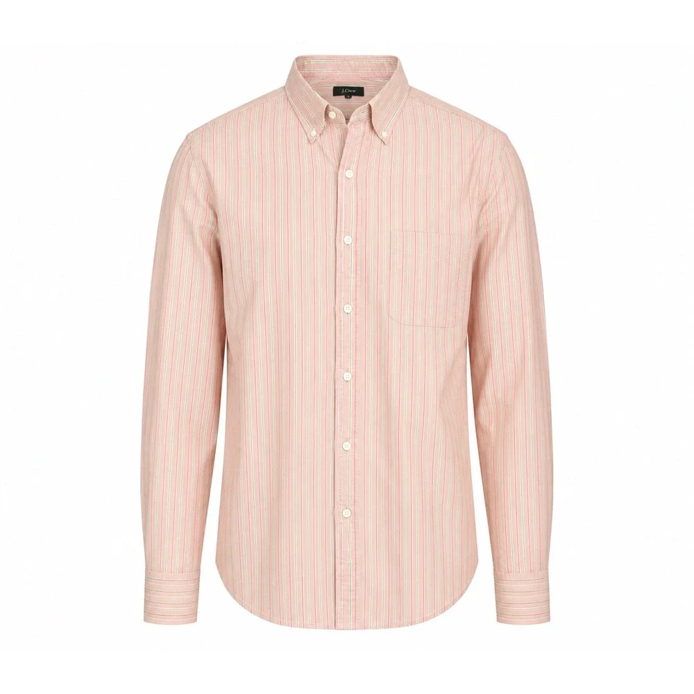 J. Crew‎ Striped Button Down Shirt mens Large preppy casual costal cotton casual